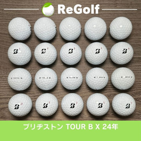 【中古】 ロストボール ブリヂストン ツアーB TOUR B X ホワイト 2024年モデル 20球 Aランク ゴルフボール リゴルフ
